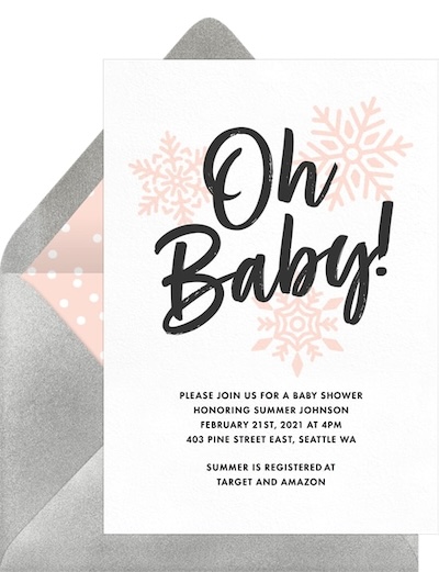 Simple Snowflake Invitation
