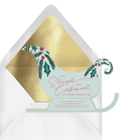 Sleigh Some Cabernet Invitation