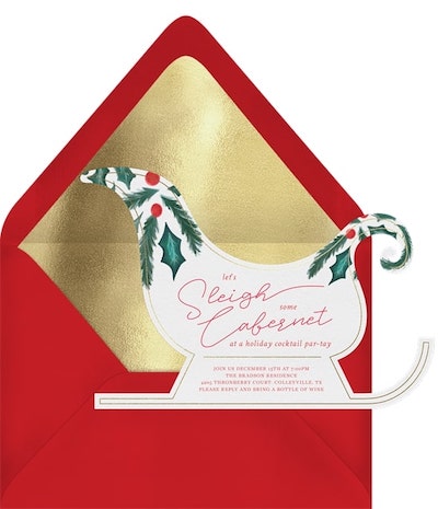 Sleigh Some Cabernet Invitation