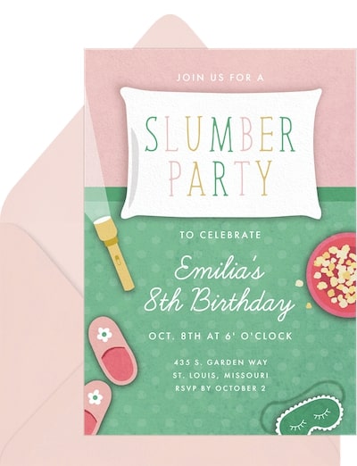 Christmas pajama party invitation: Slumber Party Fun! Invitation