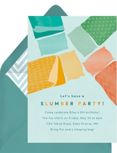 Christmas pajama party invitation: Slumber Squad Invitation