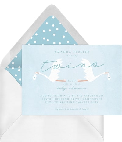 Soaring Storks Invitation