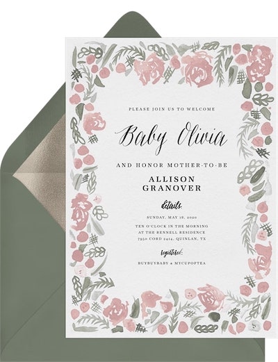 Soft Floral Frame Invitation