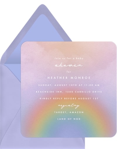 Soft Rainbow Invitation