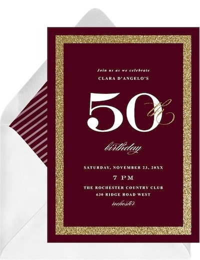 Sophisticated Milestone Invitation