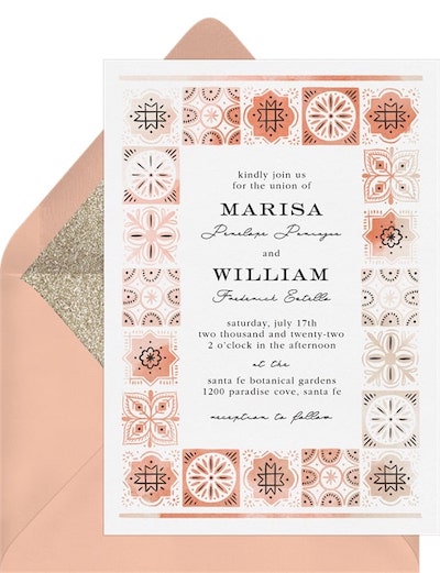 Southwest Boho Border Invitation