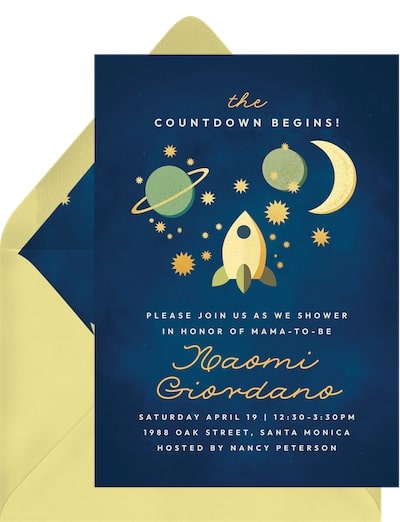 Space Countdown Invitation