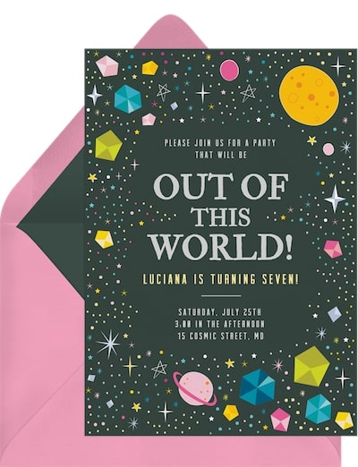 Space Gems Invitation