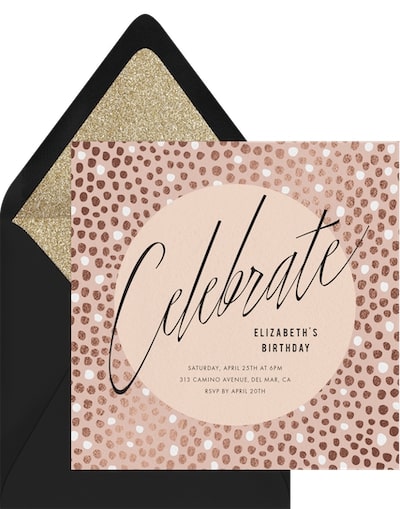 Sparkling Bubbles Invitation
