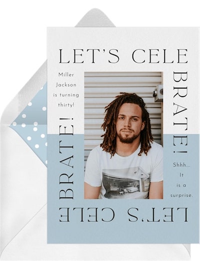 70th birthday invitations: Spliced Frame Invitation