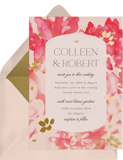 Splotched Petals Invitation
