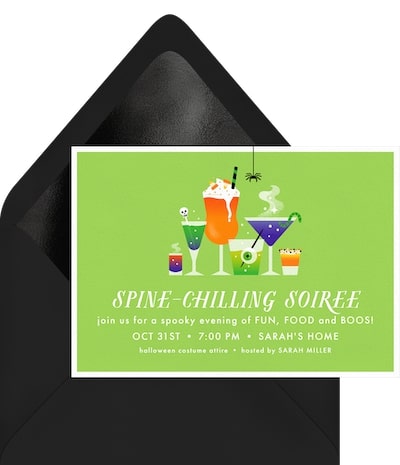 Halloween birthday invitations: Spooky Libations Invitation