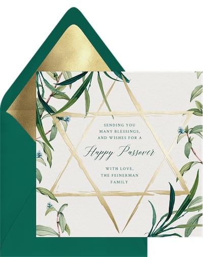 Spring Botanical Star Card