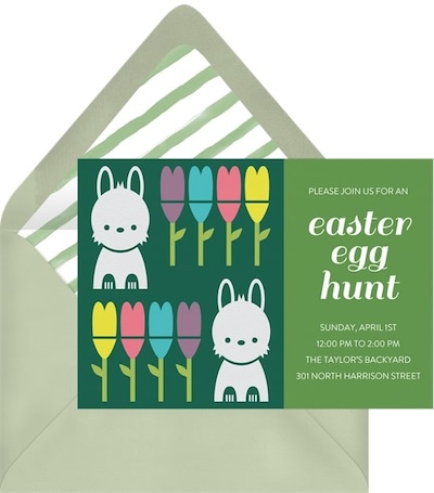 Spring Bunnies Invitation