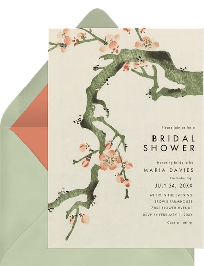 Spring Cherry Blossoms Invitation
