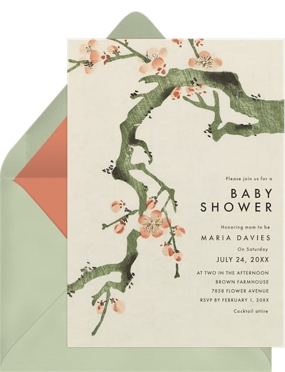 Spring Cherry Blossoms Invitation
