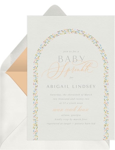Sprinkle Arch Invitation