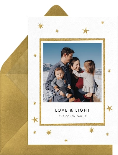 Happy Hanukkah card: Sprinkle Stars Card