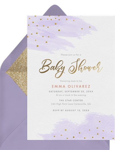 Sprinkle of Gold Invitation