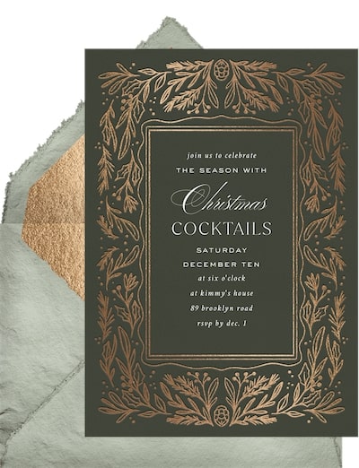 Christmas party invitations: Spruce Frame Invitation