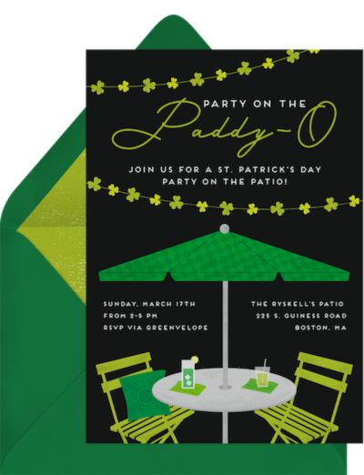 St. Paddy's Patio Invitation