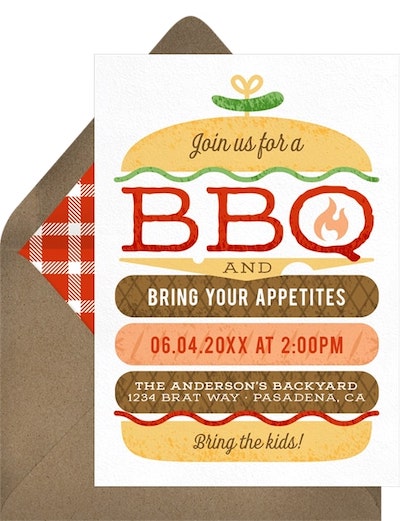 Stacked Burger Invitation