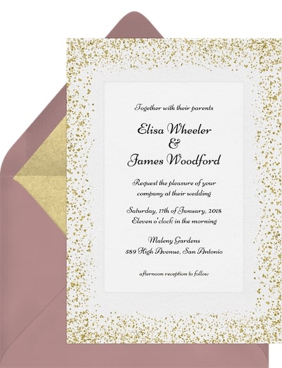 Starry Border Invitation