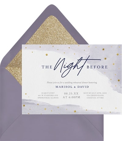Starry Night Before Invitation