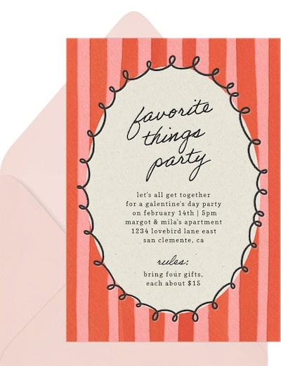 Stripes and Doodles Invitation