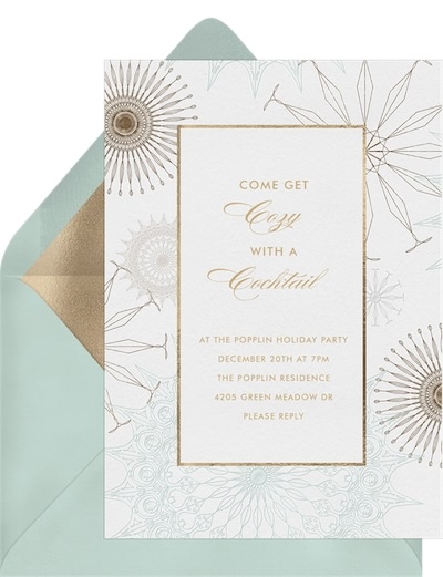 Stylized Snowflakes Invitation