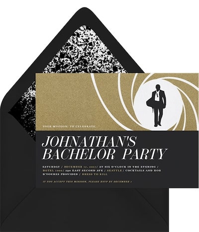 Suave Secret Agent Invitation