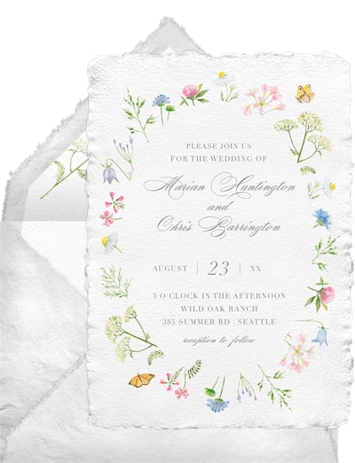 Summer wedding invitations: Summer Breeze Invitation