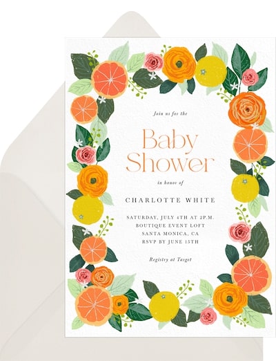 Summer Citrus Invitation