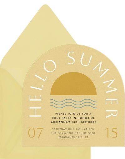 Summer party invitations: Summer Cutout Invitation