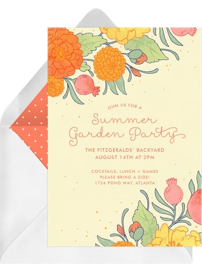 Summer Garden Invitation
