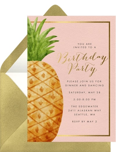 Summer Pineapple Invitation