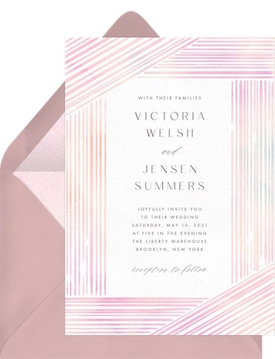 Summer wedding invitations: Summer Stripes Invitation