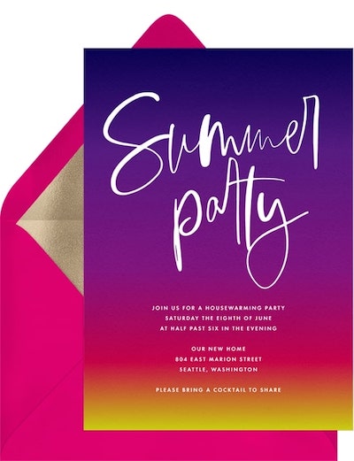 Summer Sunset Invitation