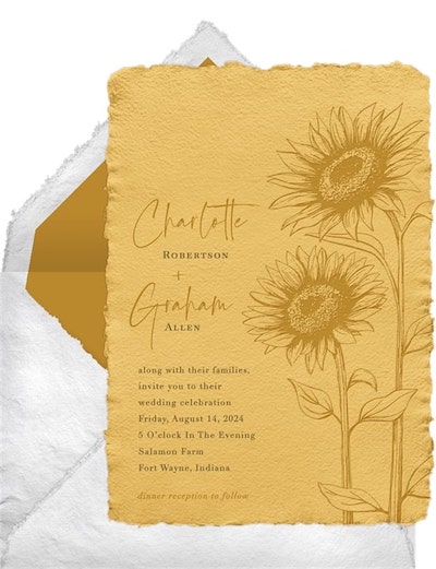 Sunflowers Invitation
