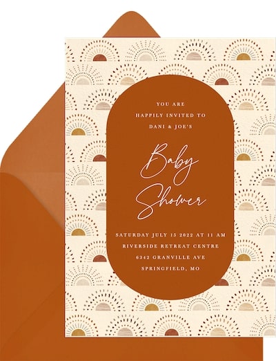 Here comes the son baby shower invites: Sunshine Invitation
