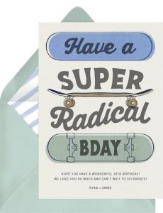 Birthday card ideas for grandma: Super Radical Card