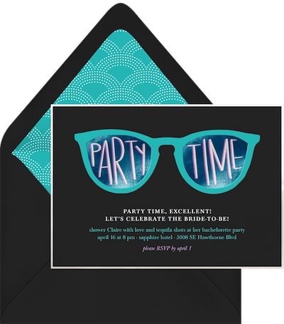 Swanky Shades Invitation