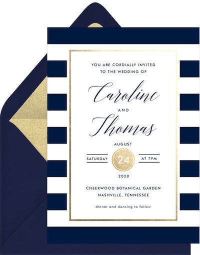 Swanky Stripes Invitation