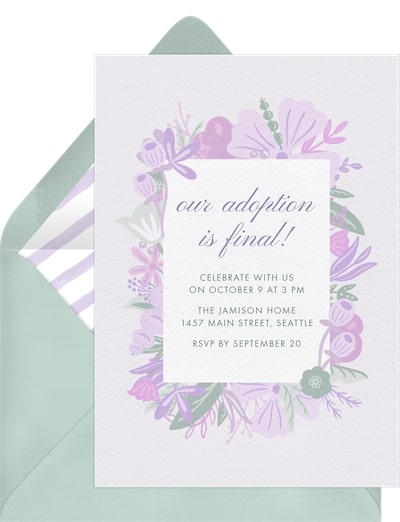 Sweet Floral Border Invitation