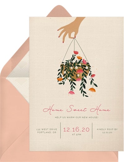 Sweet Hanging Plant Invitation