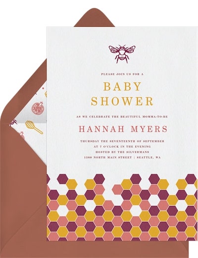 Bug themed birthday party: Sweet Honeycomb Invitation