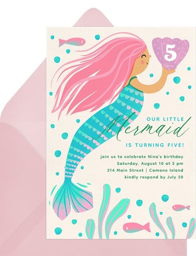 Sweet Mermaid Invitation