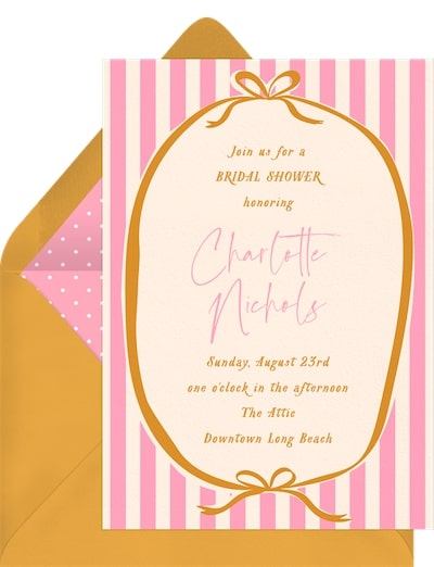 Sweet Stripes Invitation