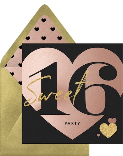 Sweet 16 invitation ideas: Sweetheart 16 Invitation