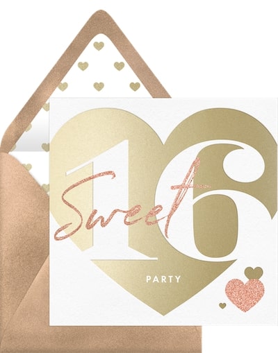 Sweetheart 16 Invitation